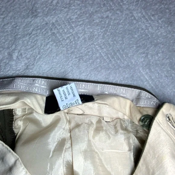 Italian Wool Pleated Trousers 38 Classic Tailored 28.5 Inseam - Picture 9 of 12